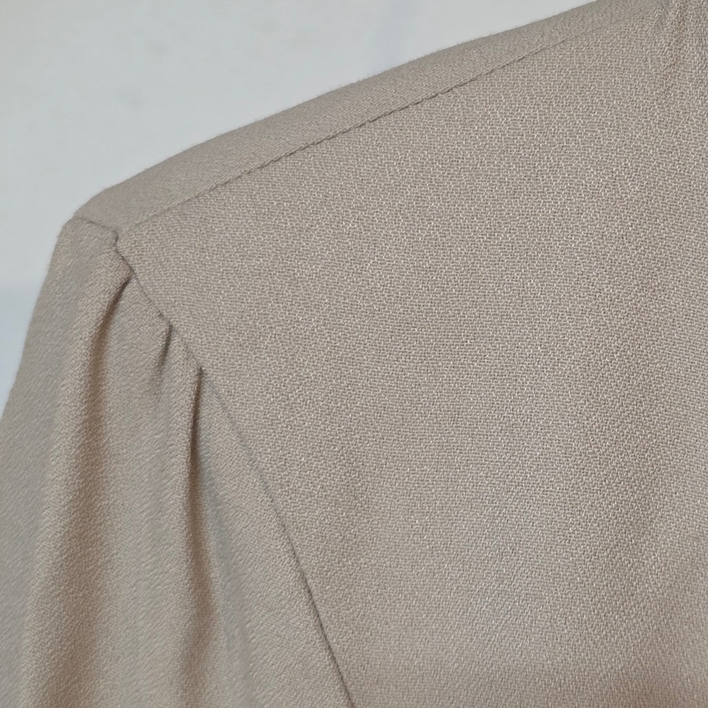 Vintage J.R.T. Newport News Beige Military Duster Coat Stripe Mandarin Collar 12 - Picture 2 of 10